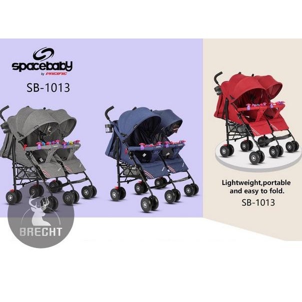 Stroller Baby Twin Kereta Dorong Bayi Kembar Spacebaby SB 1013 [terbaik]