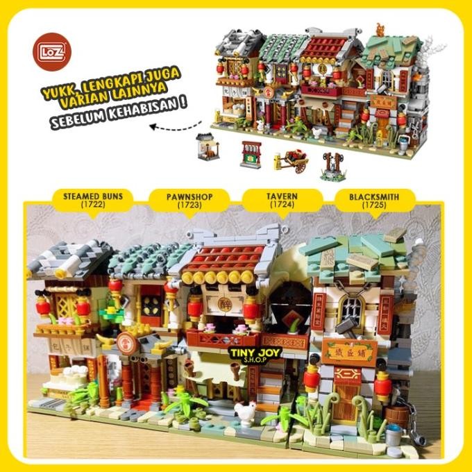 LOZ Ancient Street ( BUN SHOP ) 1722 VOL. 1 Mini Building Block Brick