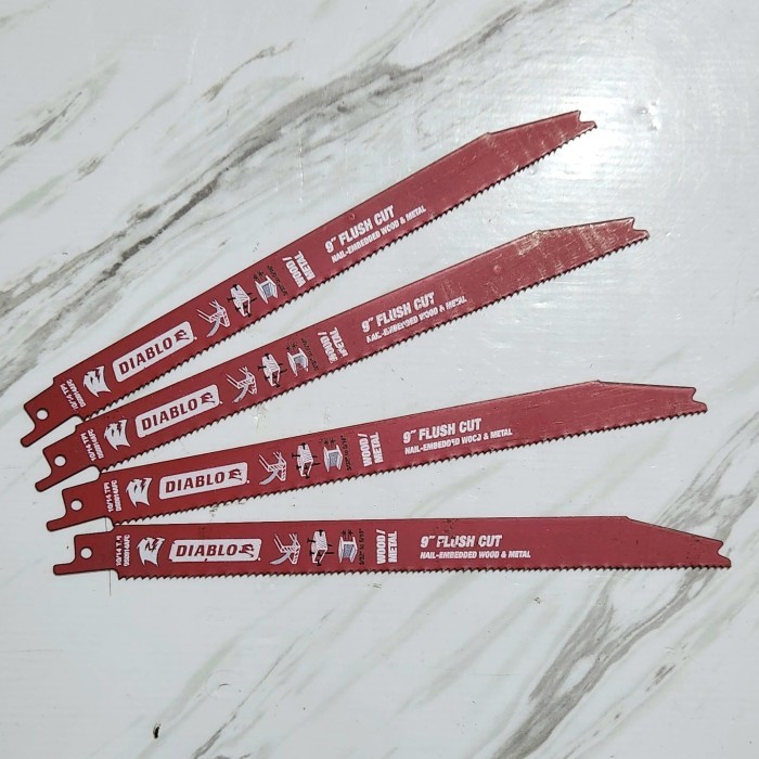 DIABLO RECIPROCATING SAW BLADE 9 inch FLUSH CUT for WOOD METAL