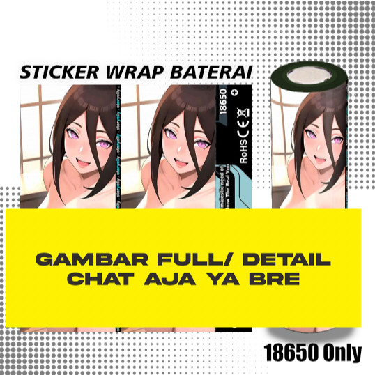 

Wrap* Pelindung Baterai Stiker Wrap 18650 Waifu Naruto Nar11 Wrap Skin Stiker Garksin CUSTOM Gratis (2pcs)