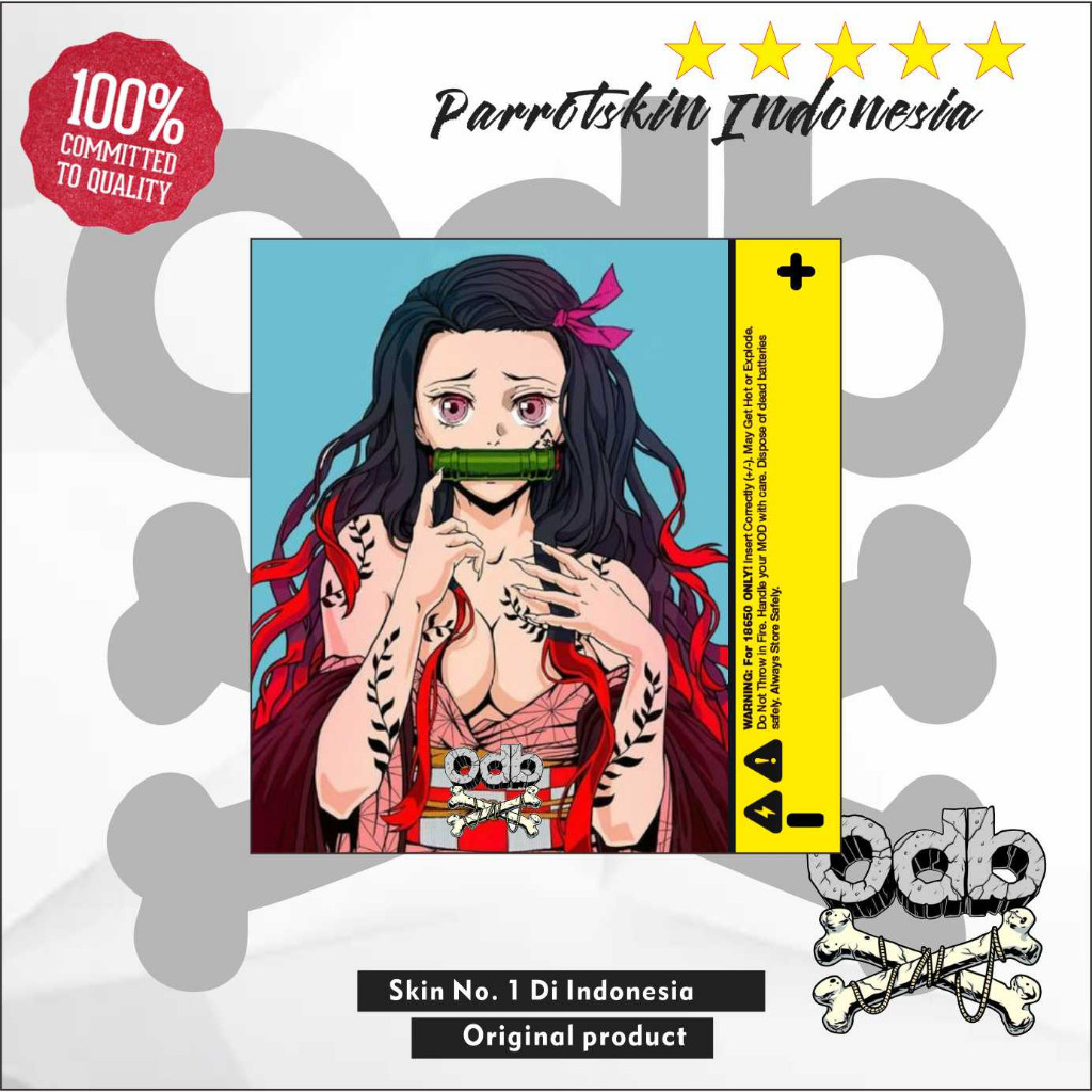 

Wrap* Warp Baterai Stiker Wrap Odb Anime Mukay 18650 21700 Per Nezuko Wrap Skin Stiker Garksin CUSTOM Gratis (2pcs)