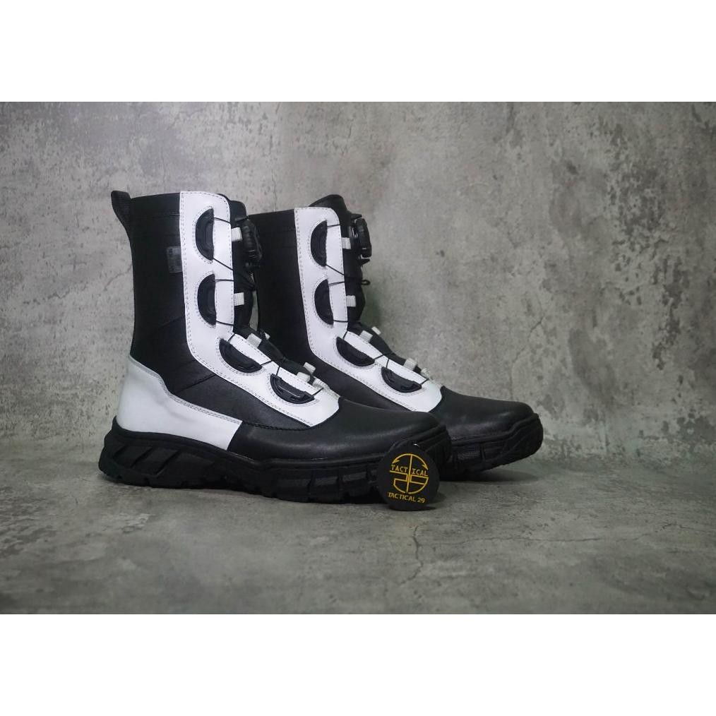 Sepatu Polisi Pdl Pdh Satpam Satpol Pp Provos Provos Lacing System Tali Putar Pria Keren