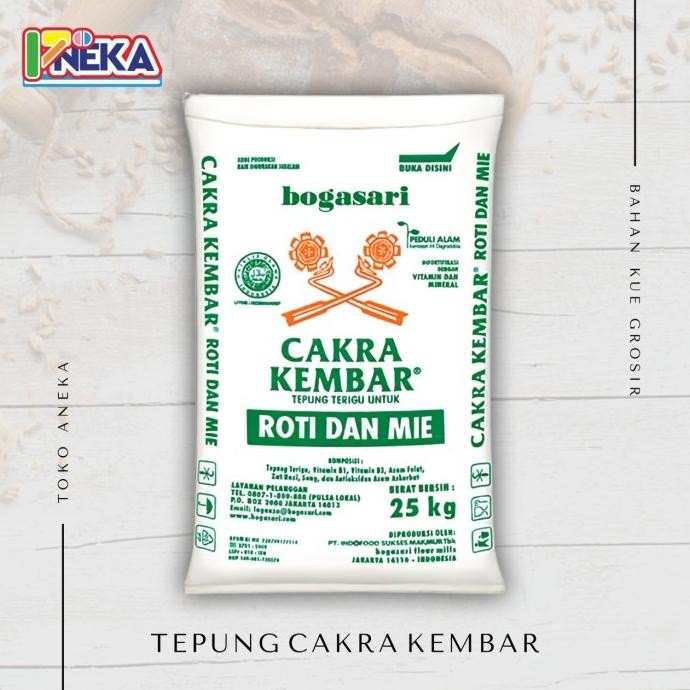 

Tepung Terigu Cakra Kembar 1 Ball 25Kg Diskon