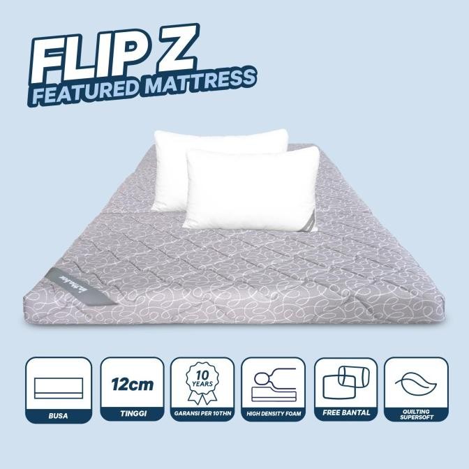 Kasur Lipat Lantai IN THE BOX Flip Z - Gratis Bantal & Tas Kasur Lipat