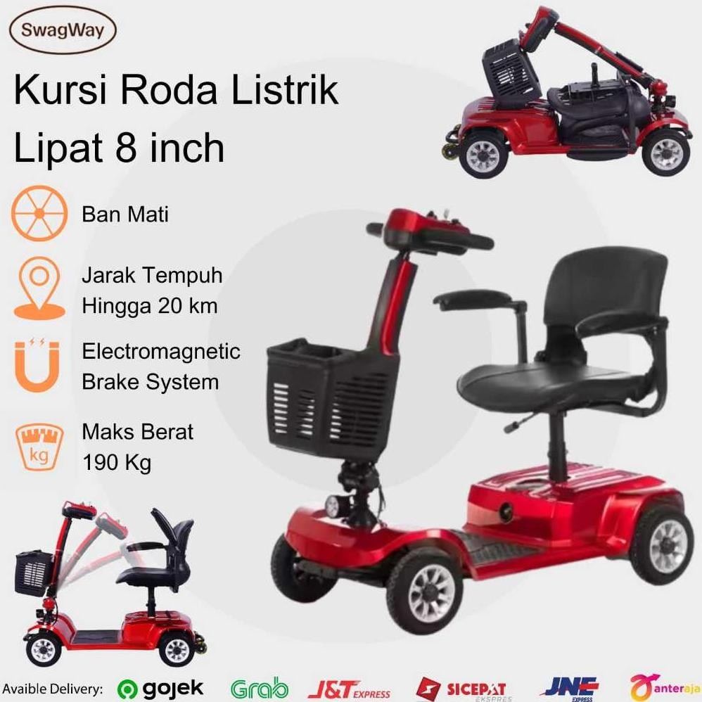 Kursi Roda Listrik Difabel sepeda elektrik Lansia kursi roda Lipat skuter umroh