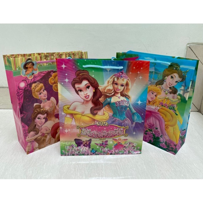 

1Lusin Tas Souvenir Goodie Bag Ulang Tahun Karakter Plastik Medium