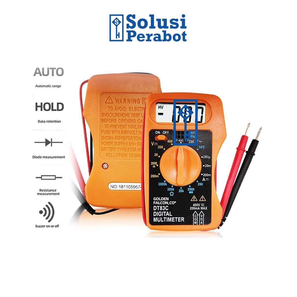 Pocket Size Digital Multimeter AC DC DT83C Ai21 SP / Saku Multitester  Voltage Tester Mini / Voltmet