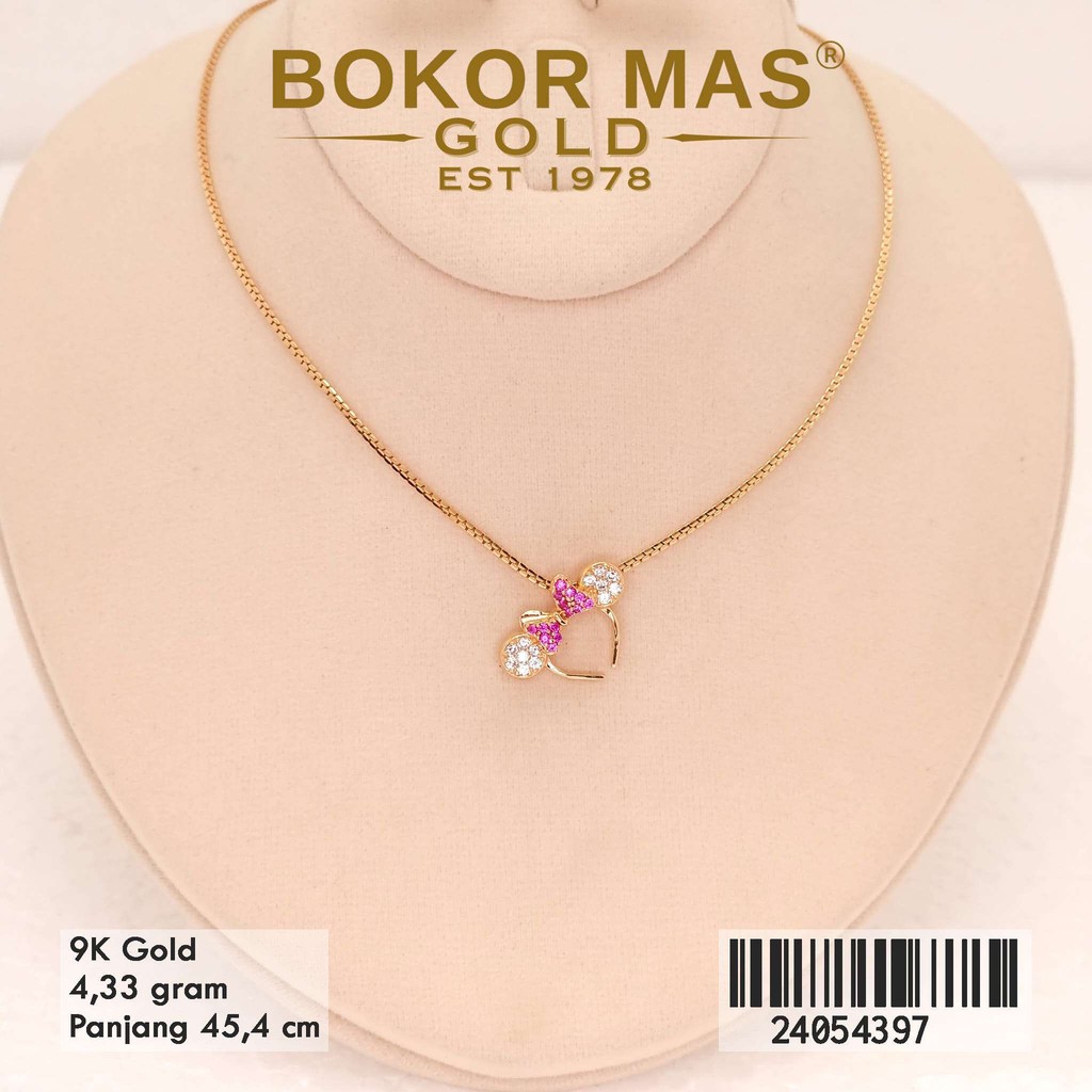 BokorMas Gold Kalung Italy Santa Variasi Mickey Bando Emas Asli Kadar 9K 24054397