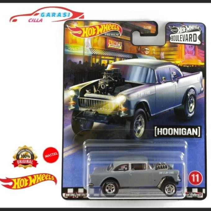 Hotwheels Retro Ban Karet '55 Chevy Bel Air Gasser Hoonigan Boulevard