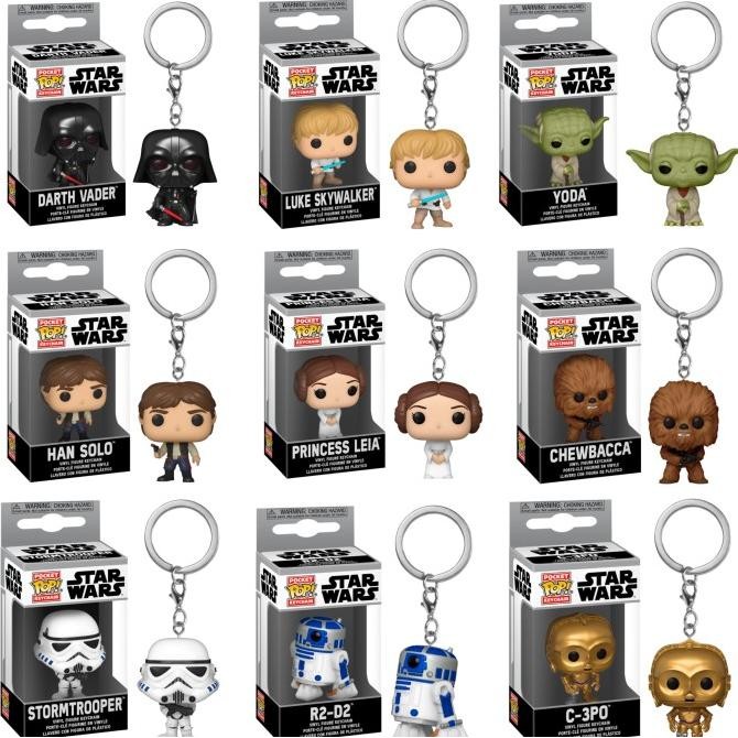 FUNKO POP Funko POP Keychain (Star Wars, Darth Vader, Leia, Yoda, Stormtrooper)