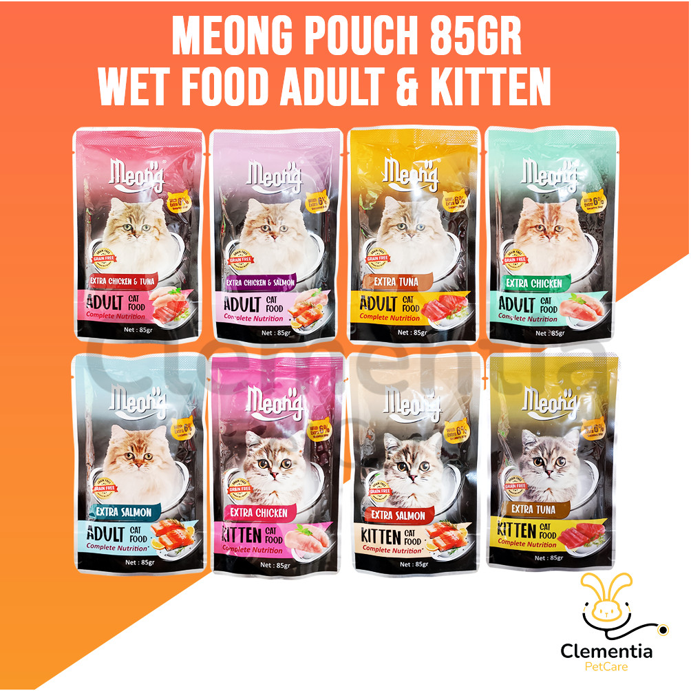 Makanan Kucing Basah Meong pouch/sachet 85 gram - Meong Wet Food - Makanan Basah Kucing Murah - Wet 