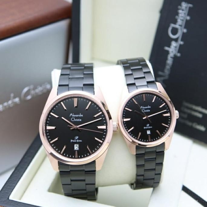 Jam Tangan Pria Alexandre Christie AC1035 AC 1035 Black Rosegold