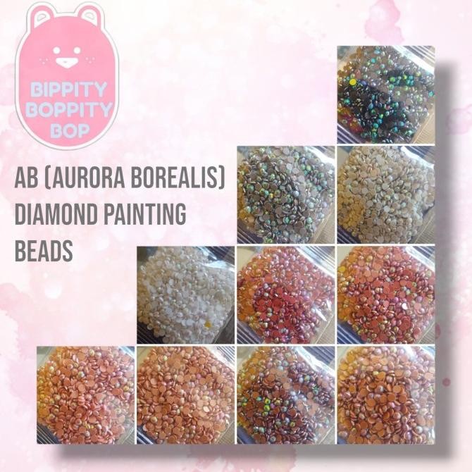 

AB (Aurora Borealis) Diamond Painting Beads, 5D Diamond Drills Round 4