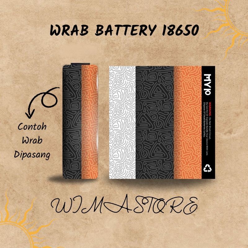 

Wrap* Stiker Wrap Baterai 18650 V2 Abstrak Untuk Melindungi 8 Wrap Skin Stiker Garksin CUSTOM Gratis (2pcs)
