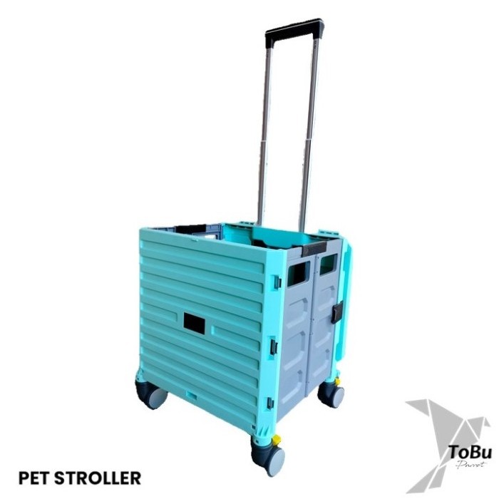 TERMURAH - Pet Stroller Troli Lipat Anjing Kucing / Dog Stroller Pet Trolley