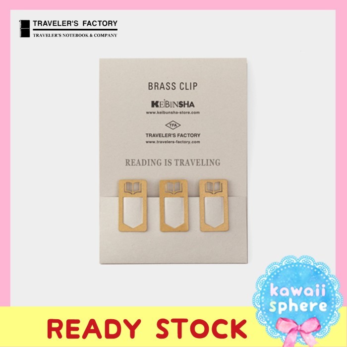 

Traveler's Company Brass Clip - Reading is Traveling Aksesoris Travelers Notebook