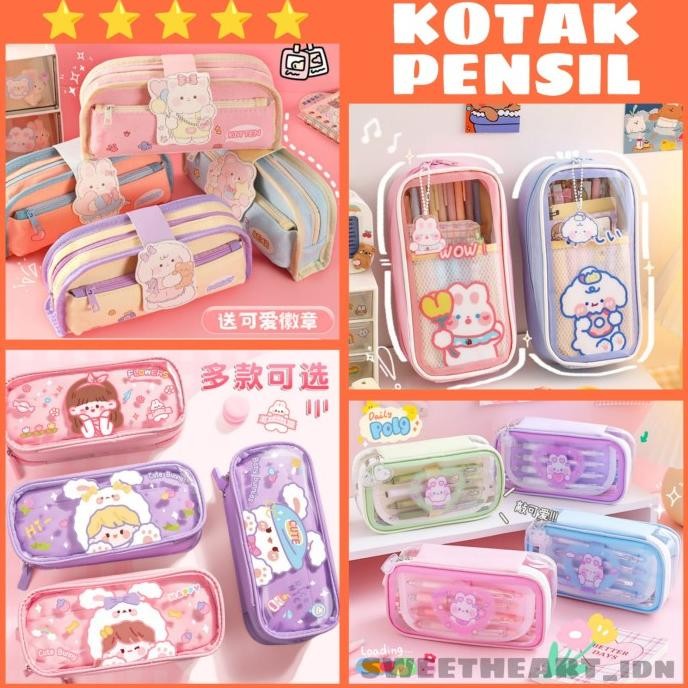 kotak pensil anak perempuan lucu / pouch make up / tempat pensil anak NS