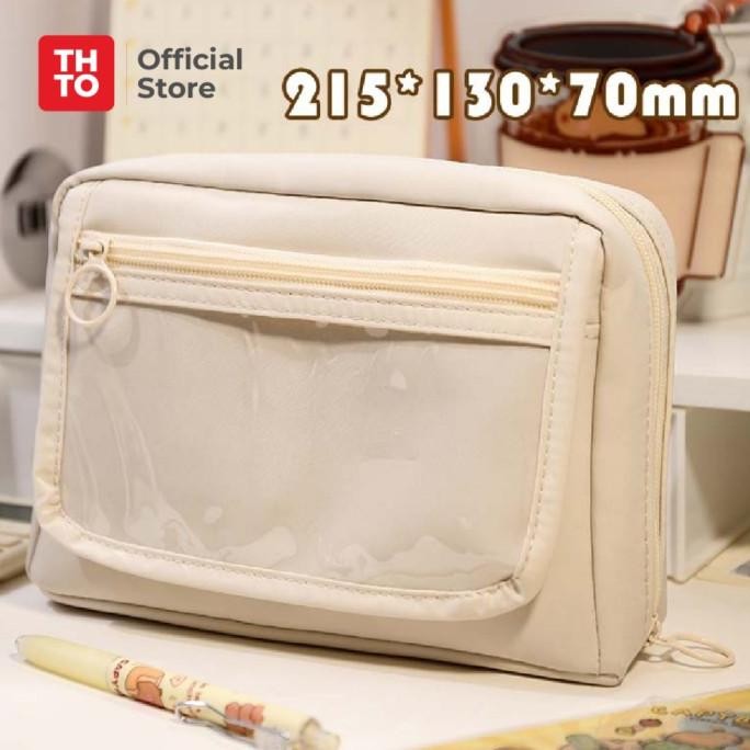 

THTO 14 Layer NEW Tas Tempat Pensil Case Pouch Anak Sekolah Transparan Kapasitas Besar Stationery Kantor A111 NS