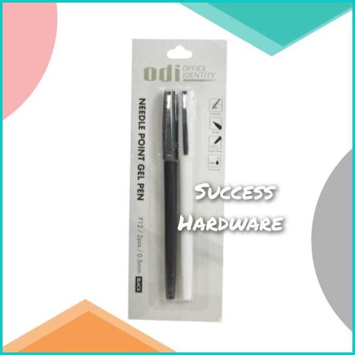 

ODI SET 2 PCS NEEDLE PEN GEL 0.5MM MIX - HITAM NEEDLE POINT GEL PEN 0