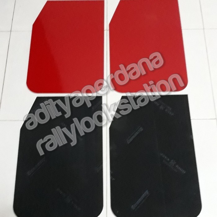 Mudflap Merah Rally Look (Besar)