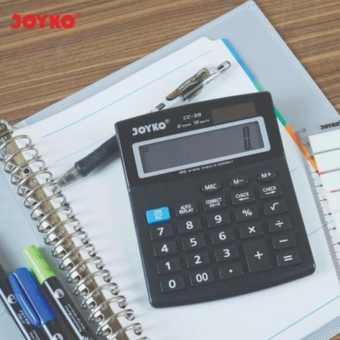 

TERSEDIA JOYKO CC39 CHECK & CORRECT CALCULATOR - KALKULATOR MEJA CC 39