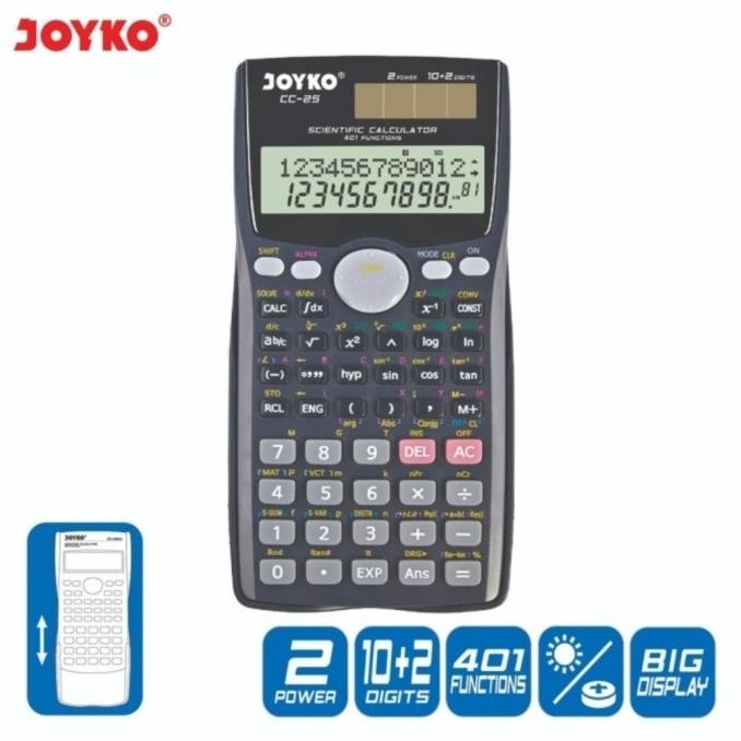 

TERSEDIA JOYKO CC-25 ~ KALKULATOR SEKOLAH / SCIENTIFIC CALCULATOR CC25 KULIAH