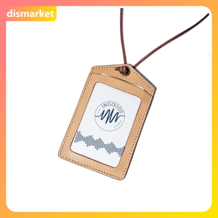 

ID Card Holder - Name Tag Kulit Sapi Asli Unisex - Gantungan Kartu