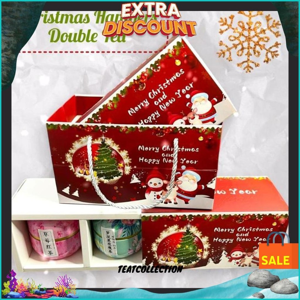 

Christmas Hampers Natal / Christmas Gift Kado Natal Duo Varian Tea Diskon