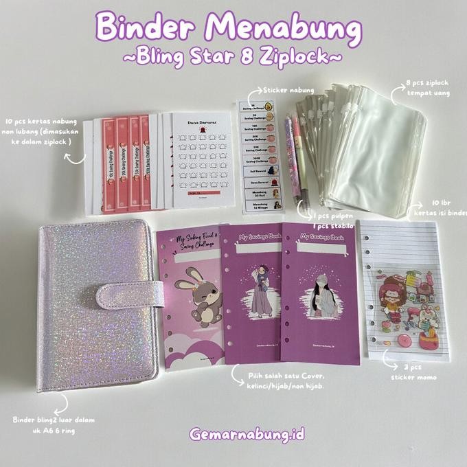

NEW Paket Binder Nabung & Keuangan 8 Ziplock B.Star