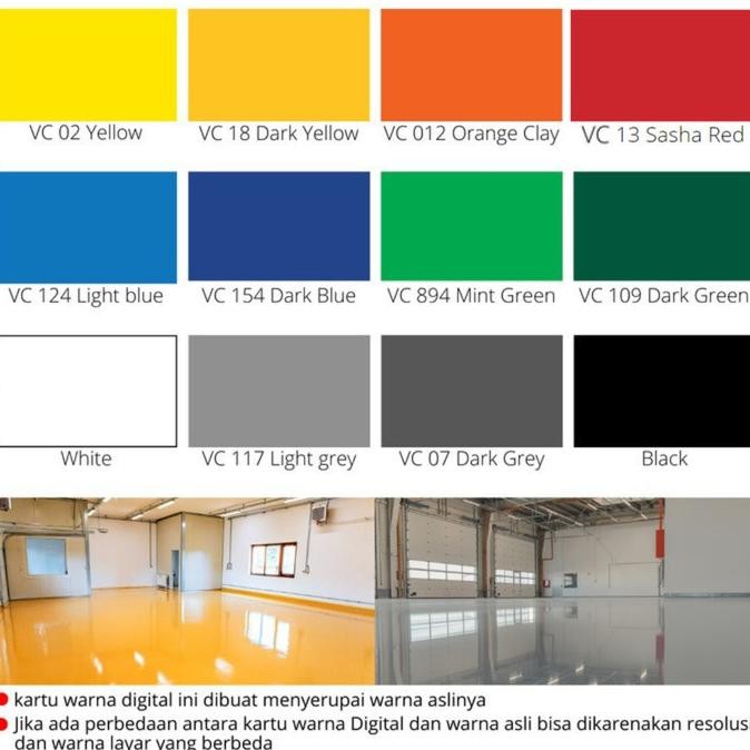 Cat Lantai Pabrik Cat Lantai Gudang Solventbase Sekelas Epoxy 5Kg - clear
