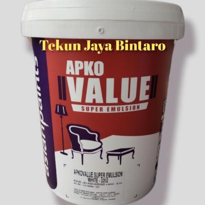 CAT TEMBOK ASIAN PAINT VALUE PUTIH 25 KG/ PAIL