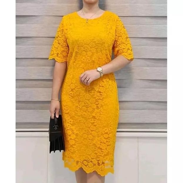 WTYU Baju Dress Imlek Pesta Natal Imlek Wanita Dewasa Murah Kekinian Terbaru 2023 Dress Brukat