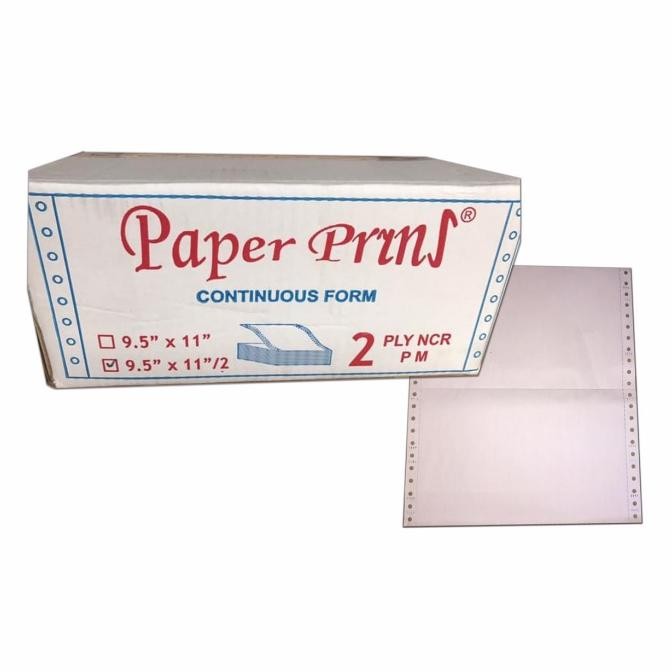 

TERBARU - paper print continuous 9.5 x 11/2 2 ply kertas continuous