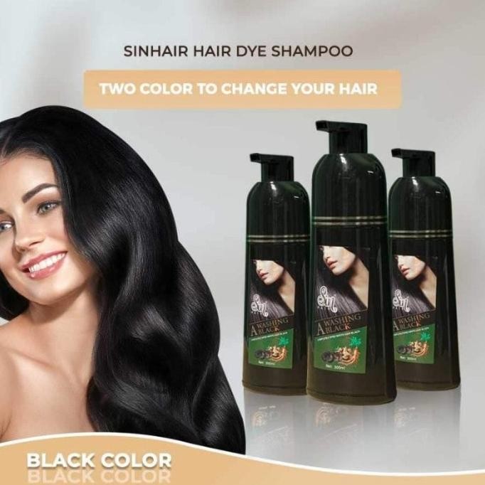 Sin Hair Shampoo Jepang Original Pewarna Rambut Herbal Penghitam Uban Gtm