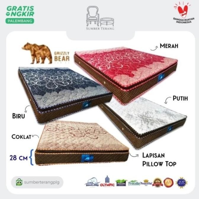 Kasur Springbed Olympic Matras Olympic Bearland Grizzly Pillow Top
