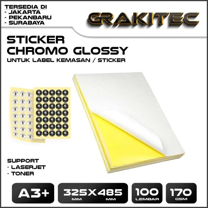 

Grakitec Sticker Chromo Glossy / Doff A3+ Isi 100 Lembar & 300 Lembar | Stiker Kromo, bontak, CTS, Cast-coated Cromo