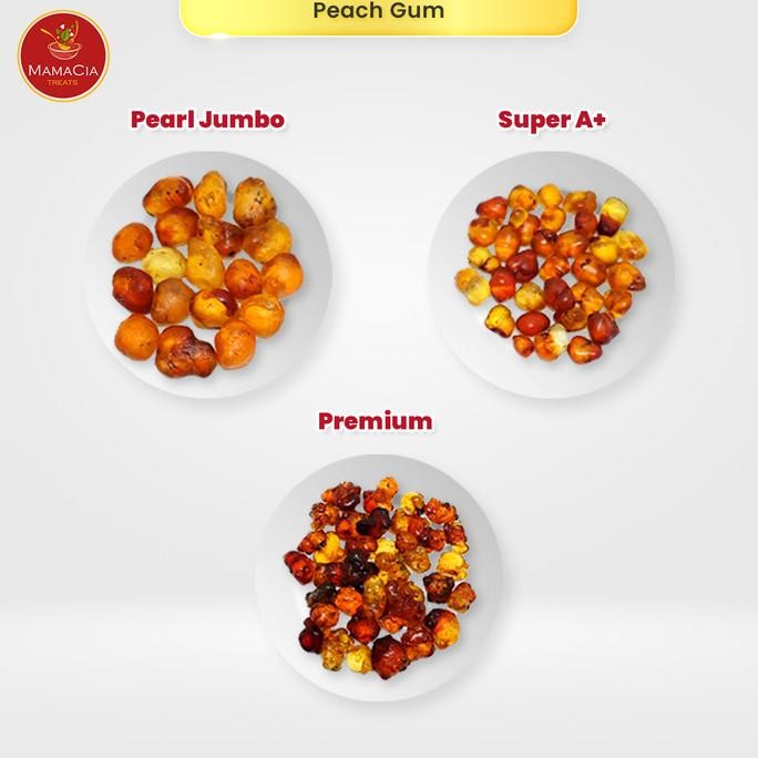 

BRG BARU Peach Gum Jumbo grade Super AAA+ bersih / tao jiao 125