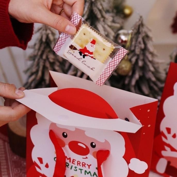 

HGT (10pcs) Kotak Tas Toples Natal| K2509 Christmas Paper Bag Hampers