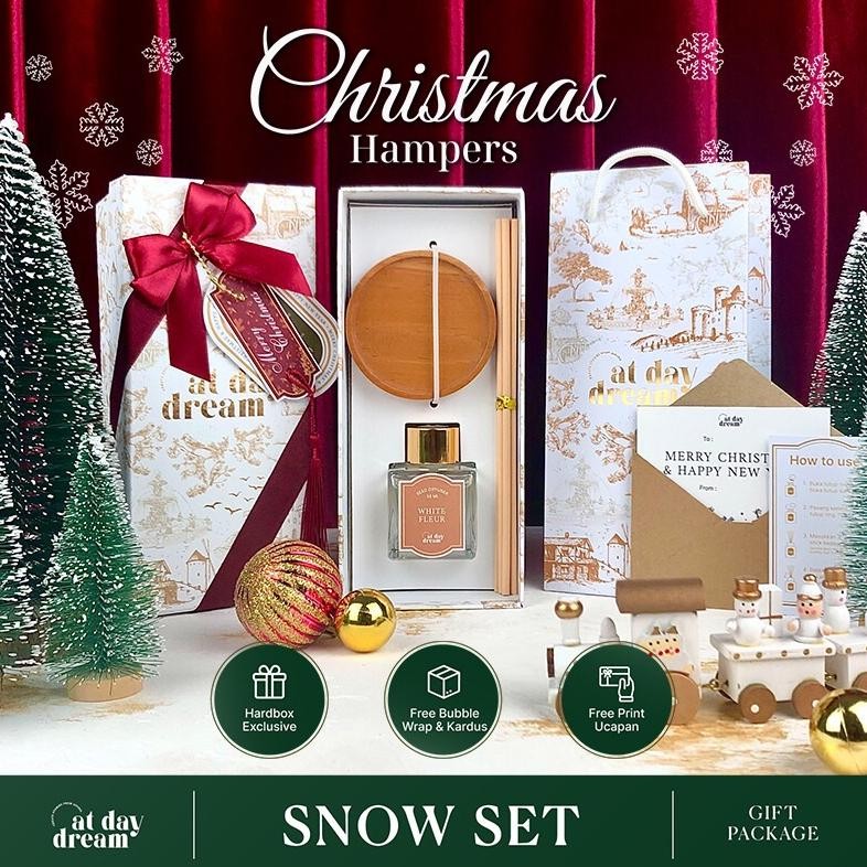 

HGT (Gift Set Christmas) SNOW SET Hardbox Hampers Natal - at daydream
