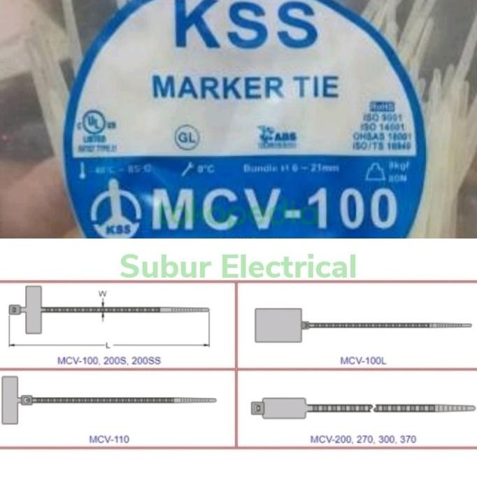 

NEW KSS marker tie MCV-100/MCV-110/MCV-200S/MCV-200 KSS kabel marker ties