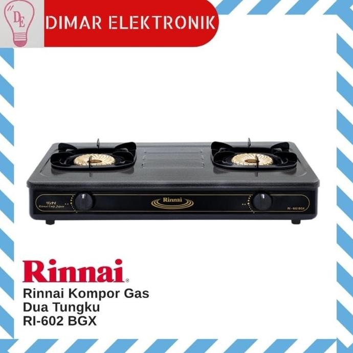 Kompor Gas Rinnai RI-602BGX Kompor Gas Dua Tungku