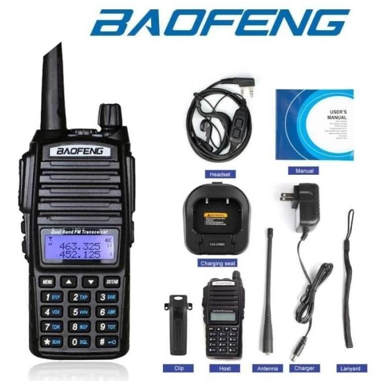 Marin Free Ongkir Bf Uv82 Pro Ht Uv 82 Uv-82 8 Watt 0 Mah Dualband Vhf Uhf Fm