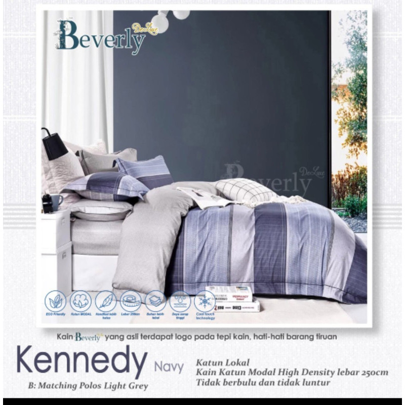 Bedcover & Sprei Premium Katun BEVERLY Motif Kennedy