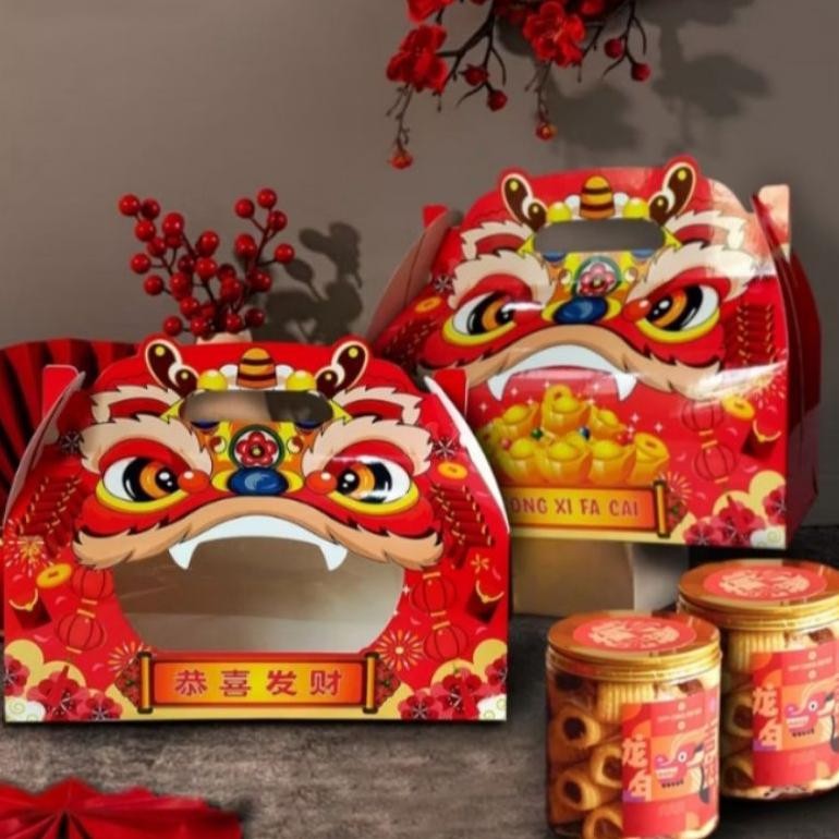 Box Kue Kering/Kotak Kue Kering Hampers Edisi Imlek Cny 2025