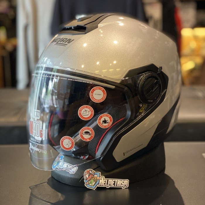 Nolan N40-5 special N-COM Silver