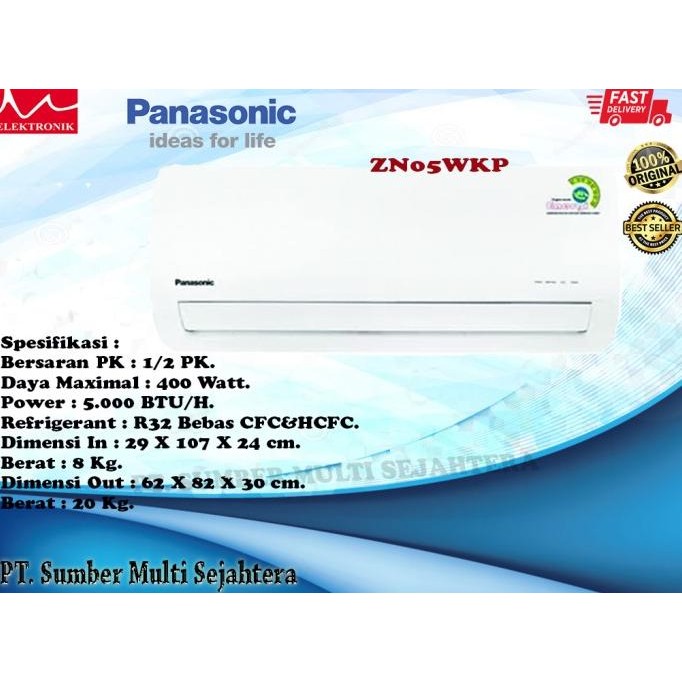 TERBARU - AC PANASONIC 1/2PK CU-ZN5WKP/ AC PANASONIC 1/2PK/ AC PANASONIC