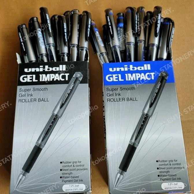 

TERLARIS - pulpen uni ball gel impact um-153s black/blue.1dus isi 12batang/1lusin