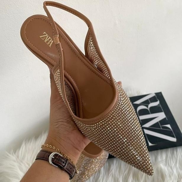 Sepatu Mesh Slingba High Heels Shoes