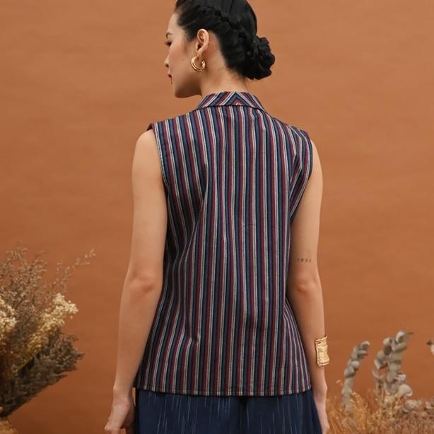 Nona Rara - Girisa Kartini Lurik T2858, Baju Kerja Batik Wanita Ern