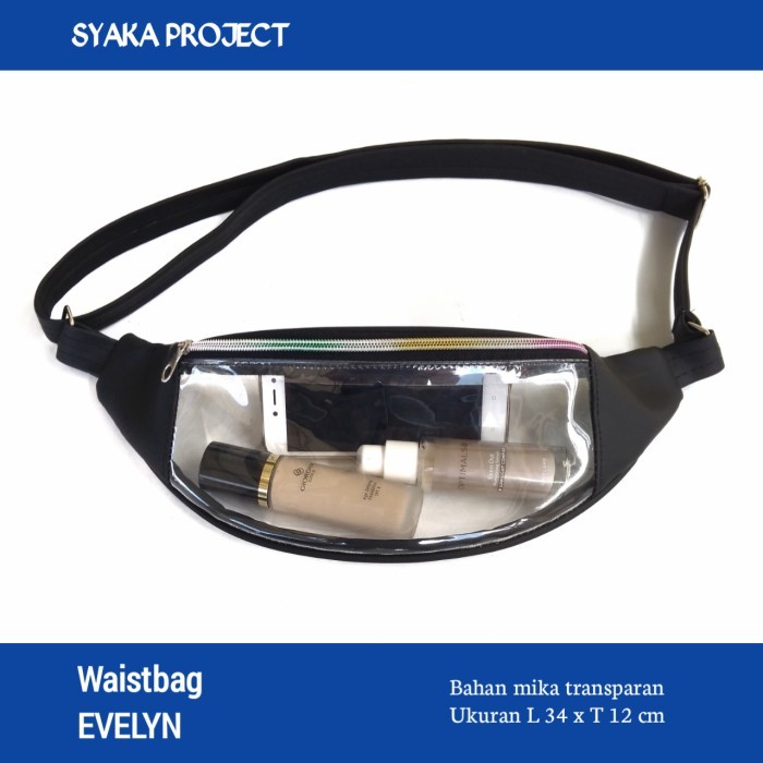 PRODUK TERBATAS WAISTBAG MIKA TRANSPARAN - tas selempang pinggang wanita murah